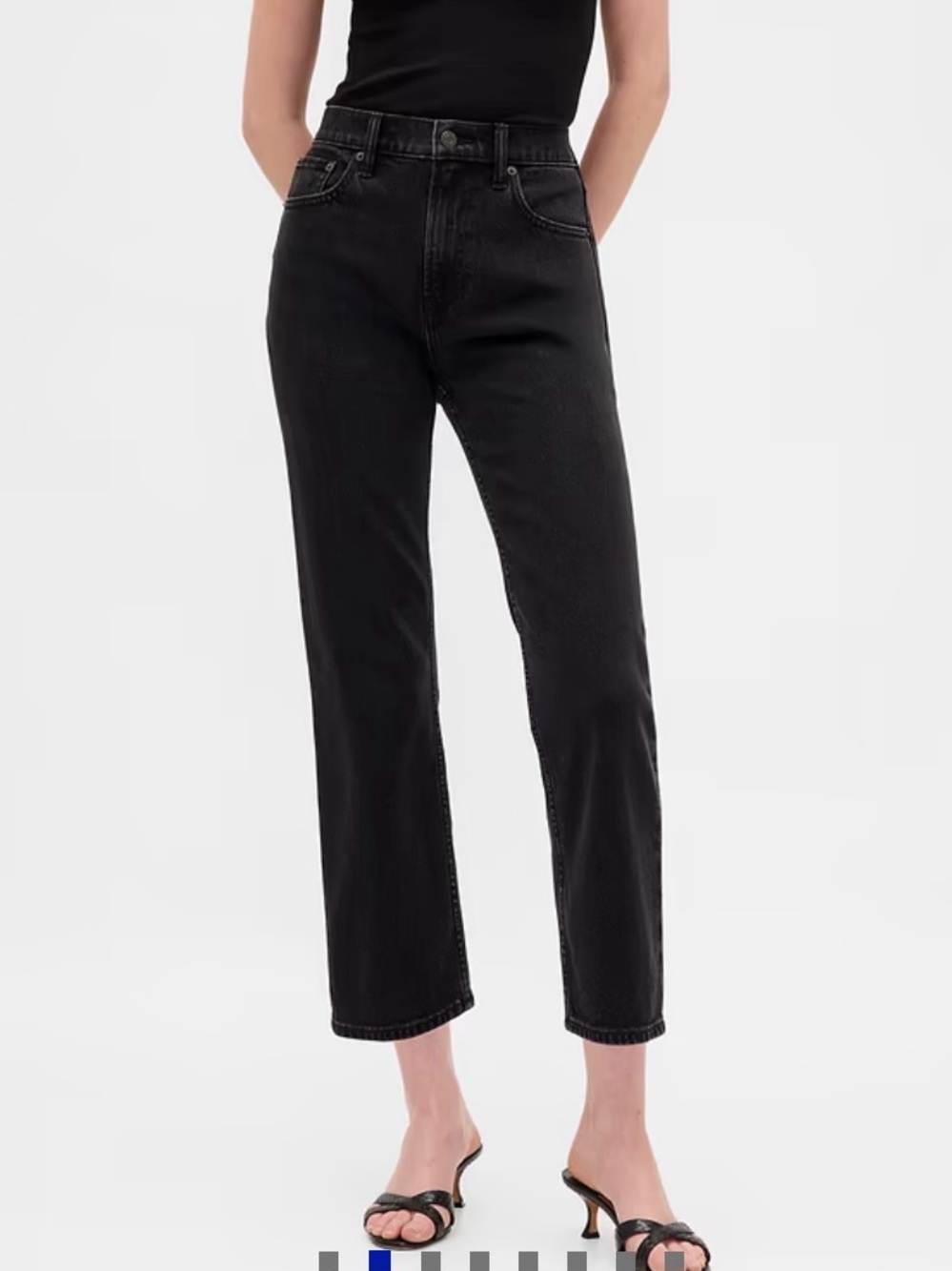 Gap Black 90’s Straight Crop High Rise Jeans Size 25/0